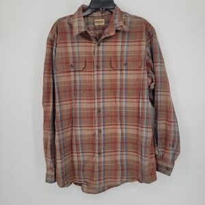 RedHead Mens Large Plaid Button Down Shirt Long Sleeve Size Large